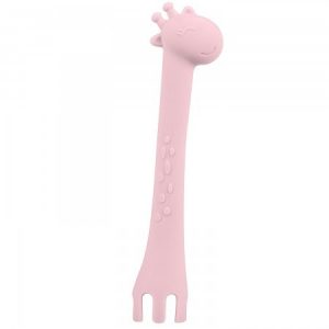 SILIKONSKA KAŠIČICA GIRAFFE PINK 80