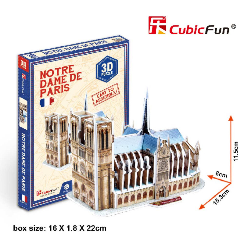 CUBICFUN PUZZLE NOTRE DAME DE PARIS 230128