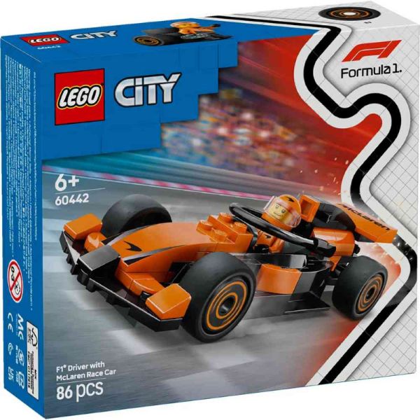 LEGO CITY F1 DRIVER WITH MCLAREN LE60442