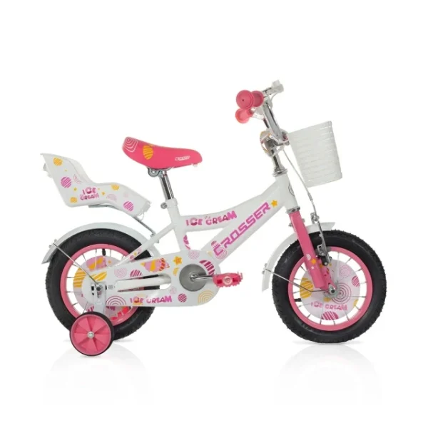 BICIKL 12" ICE-CREAM BELO ROZE SM-12102 - Image 2