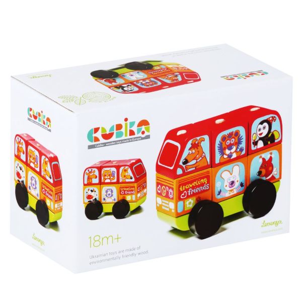 CUBIKA AUTOBUS VESELE ŽIVOTINJE 7 ELEMENATA  13197
