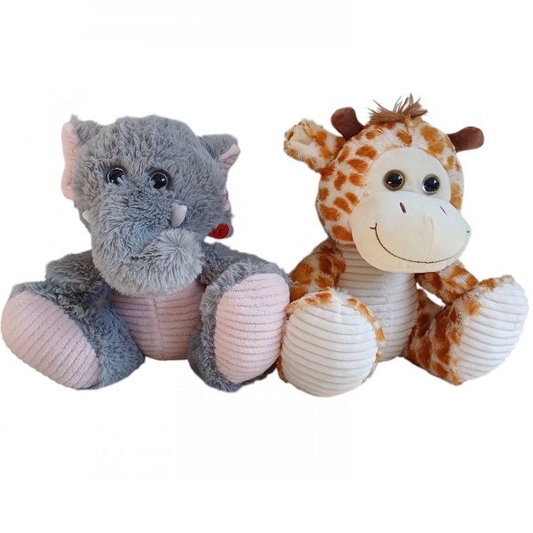 PLIŠANA IGRAČKA SLON/ŽIRAFA 30CM 58221