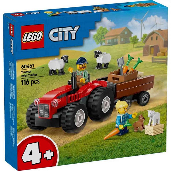 LEGO CITY RED FARM TRACTOR WITH LE60461