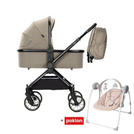 KOLICA ZA BEBE REYA 3U1 - BROWN + LJULJASKA 10021952415P